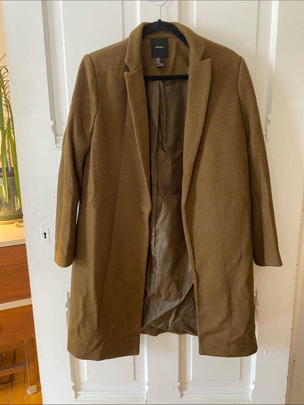 Forever 21 Olive Brown Pea Coat